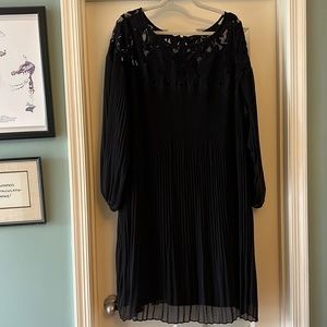 Lane Bryant Macrame pleated flowy dress